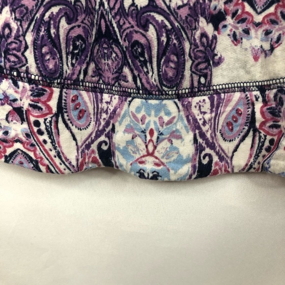 Chico’s Zenergy Tunic Floral Wide Neck Hem Ruched Sleeves - Picture 5 of 8